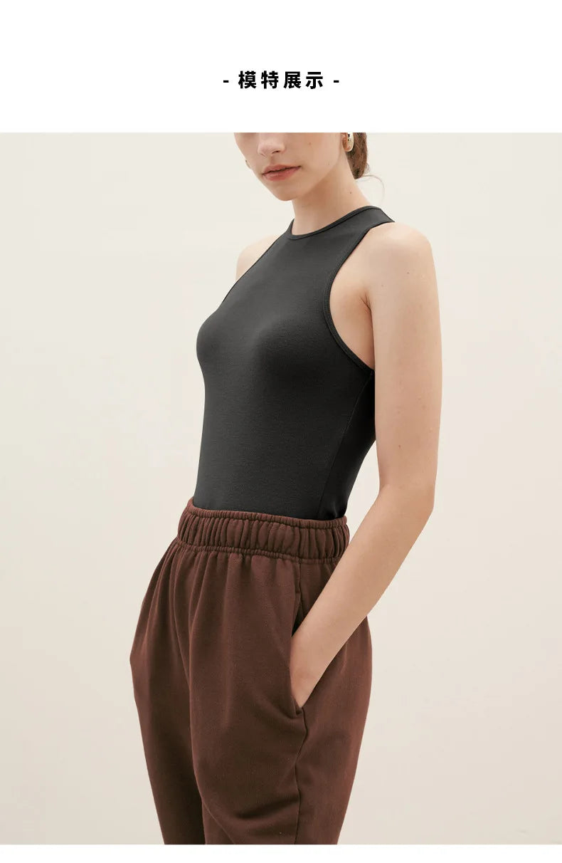 Soft Viscose Corset Top Women Bodycon Sleeveless Streetwear Gym Yoga Sports Tops and Tees Elegant and Youthful Woman Blouses