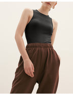 Soft Viscose Corset Top Women Bodycon Sleeveless Streetwear Gym Yoga Sports Tops and Tees Elegant and Youthful Woman Blouses