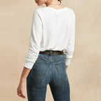 94% Cotton Woman T-Shirt Casual Long Sleeve Tees O-Neck Streetwear Top Harajuku Basic Woman Clothes