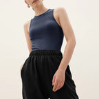 Soft Viscose Corset Top Women Bodycon Sleeveless Streetwear Gym Yoga Sports Tops and Tees Elegant and Youthful Woman Blouses