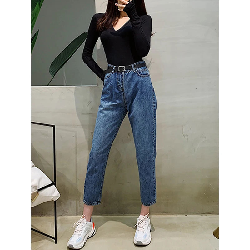 94% Cotton Woman T-Shirt Casual Long Sleeve Tees O-Neck Streetwear Top Harajuku Basic Woman Clothes
