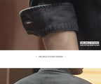 Retro American Workwear Long Sleeve Men's Denim Shirt Jacket Autumn Loose Hunting Style Casual Fashion Outerwear Coat