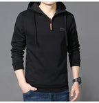 Spring Autumn Casual Hoodie Men Loose Fce Long Sve T-irt Sports Outerwear Comfortable Breathable Cotton Polyester Blend