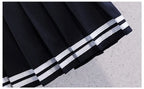 Girls Summer Casual Striped Sailor Collar Short Sleeve Suits 4 6 8 10 12 14 Years Girls JK Style Fashion Tops+Skirts 2pcs Sets