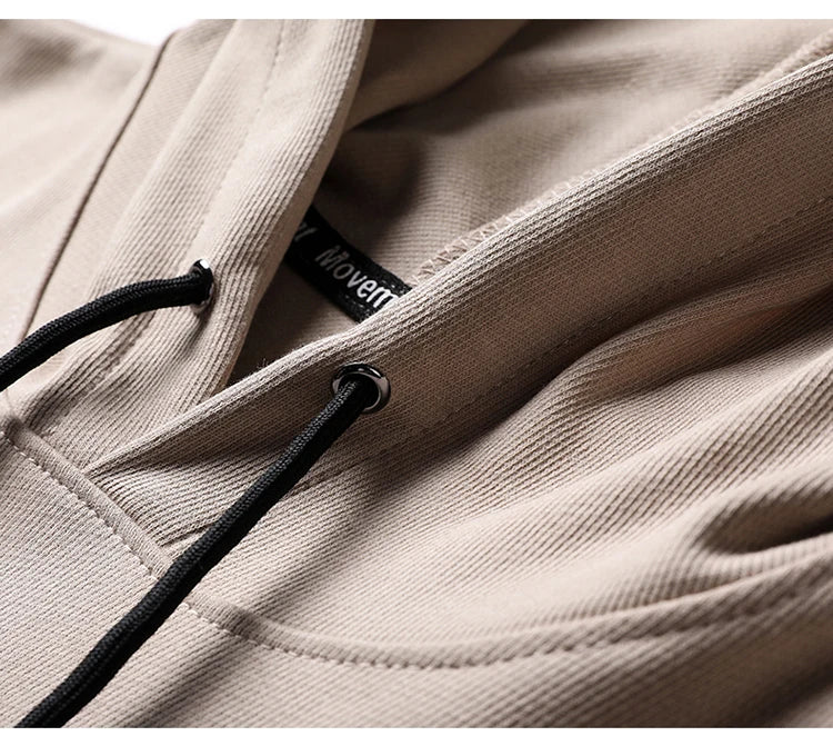 Spring Autumn Thin Pure Cotton Hoodie Men's Slim Fit Korean Sle Trendy  Color Long Sve T-irt Casual Comfortable
