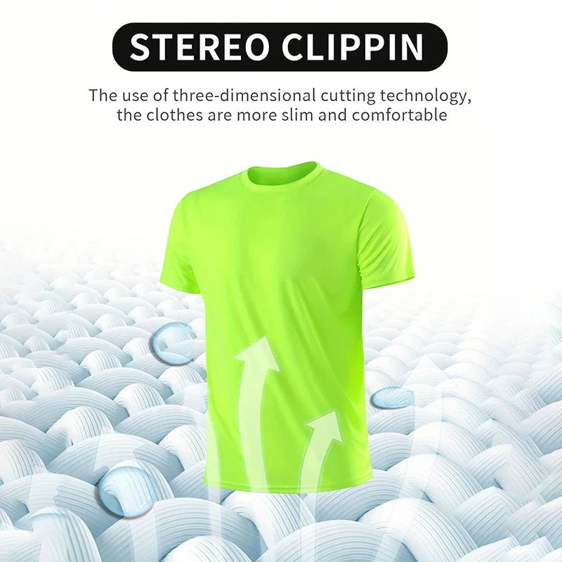 2025 Fashion Men's Color Blocking Printed T-Shirt Casual Street Male Crew Neck Short Sleeve T Shirt Large Size Menswear Clothing