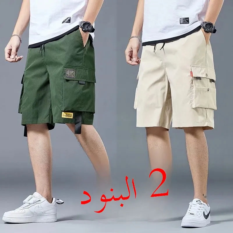 Loose Casual Basketball Shorts for Men Summer Trendy American Style Loose plus Size Workwear Five-Quarter Length Pants