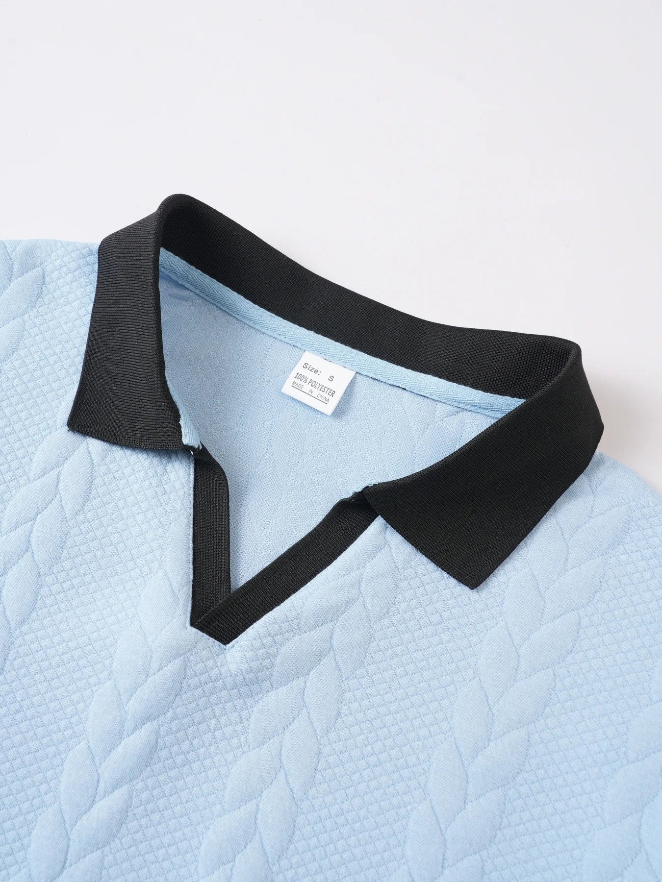 Men's Casual Knitted Polo Shirt Short Sleeve Pure Color Business Style Neck Roll up Summer Fashion City Wear for 24-35 Years Old