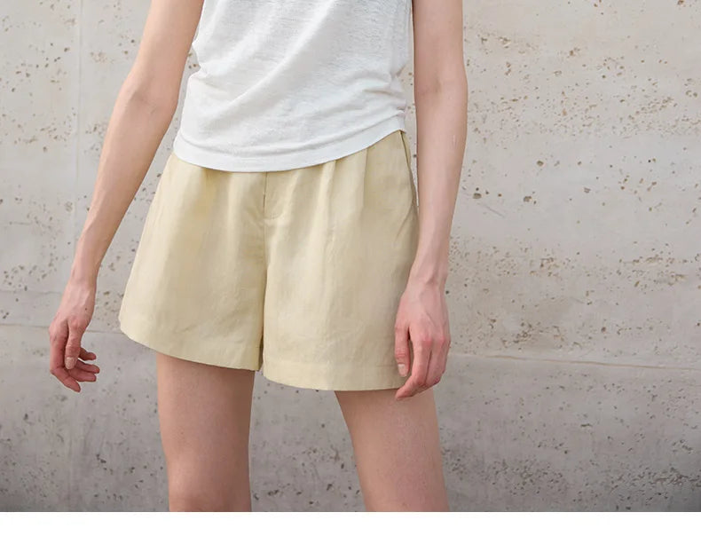 100% Hemp Knitted Thin Tank Top For Women Solid Color Summer Round Neck Sleeveless New Breathable Tops White Tops