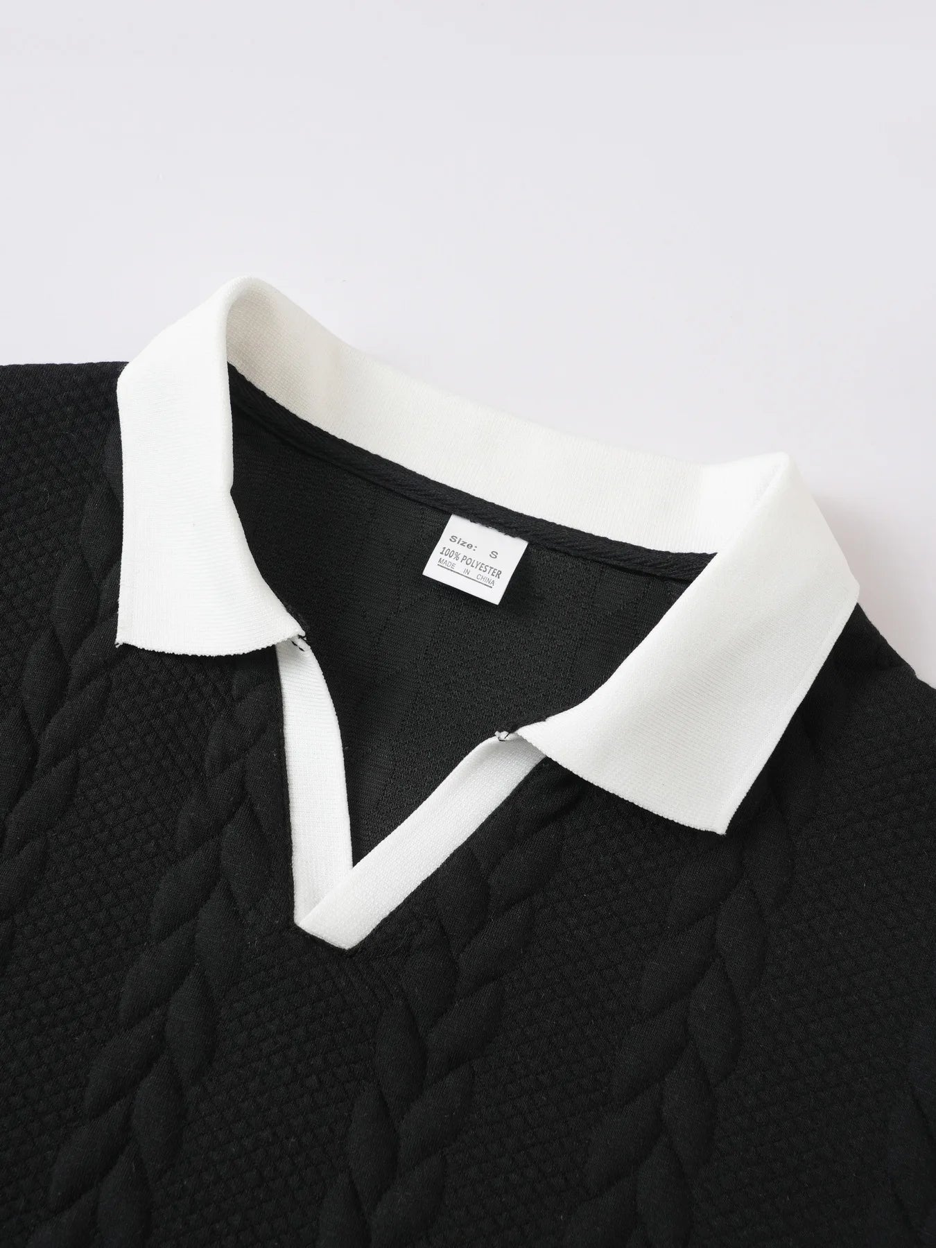 Men's Casual Knitted Polo Shirt Short Sleeve Pure Color Business Style Neck Roll up Summer Fashion City Wear for 24-35 Years Old