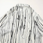 Stay Cool in Style with Our Black Patterned Short Sleeve Men's Shirt
