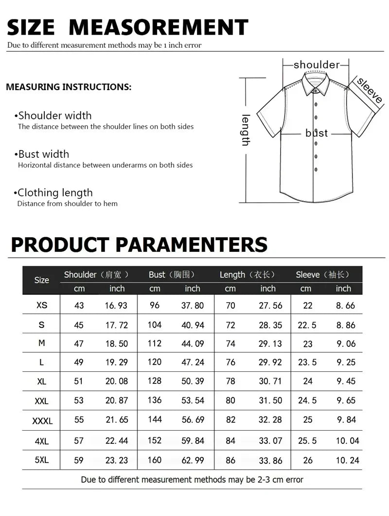 2026 Summer New Men's Striped Short-Sleeve Shirt, Multiple Colors Available, Outdoor Streetwear Casual Fashion Men's Top, XS-6XL