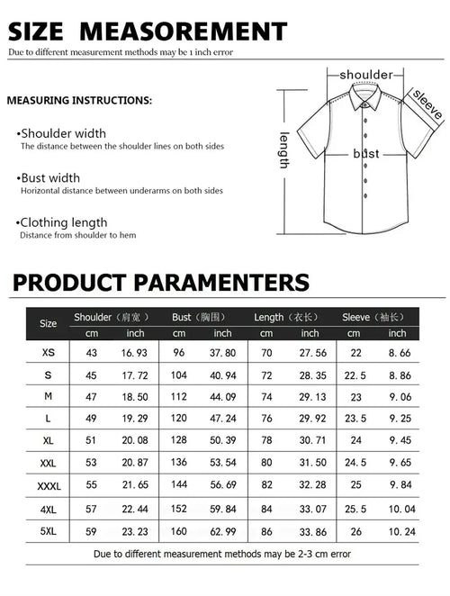 2026 Summer New Men's Striped Short-Sleeve Shirt, Multiple Colors Available, Outdoor Streetwear Casual Fashion Men's Top, XS-6XL