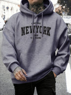Come Ture New York 1968 The Young Printed Man Pullover Trendy Fleece Hoodie Autumn O-Neck Clothes Crewneck Male Sportswear