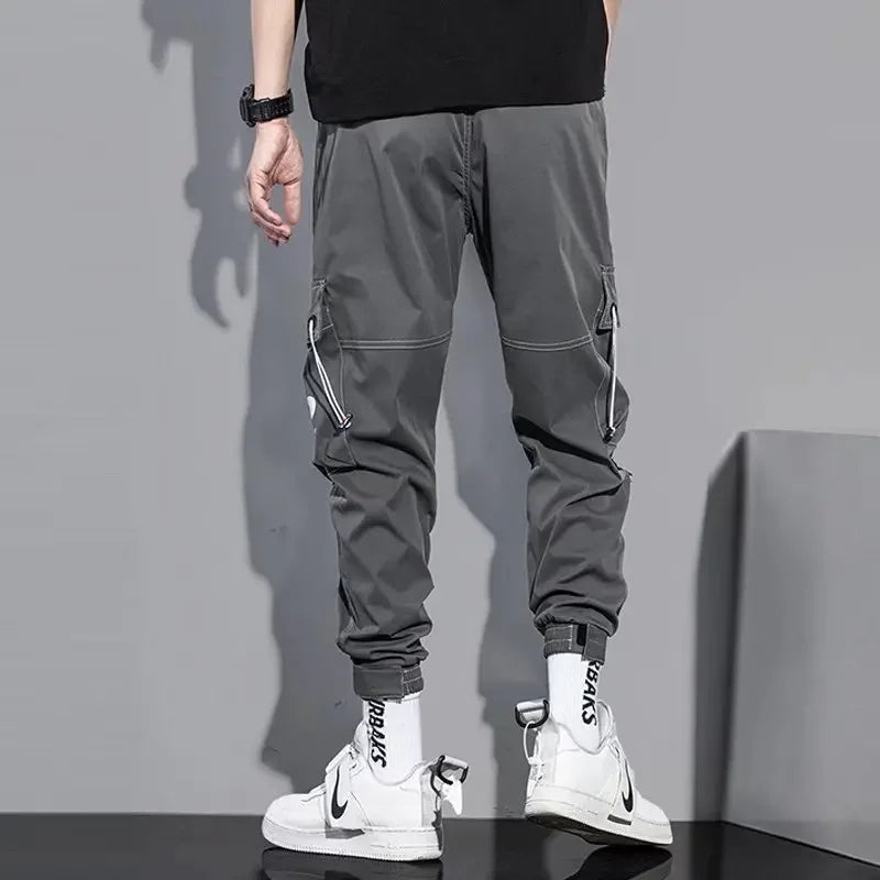 Summer Thin Workwear Loose-Fit Men's Casual Pants Korean Style Trendy Brand Plus Size Versatile Pocket Comfortable Pants