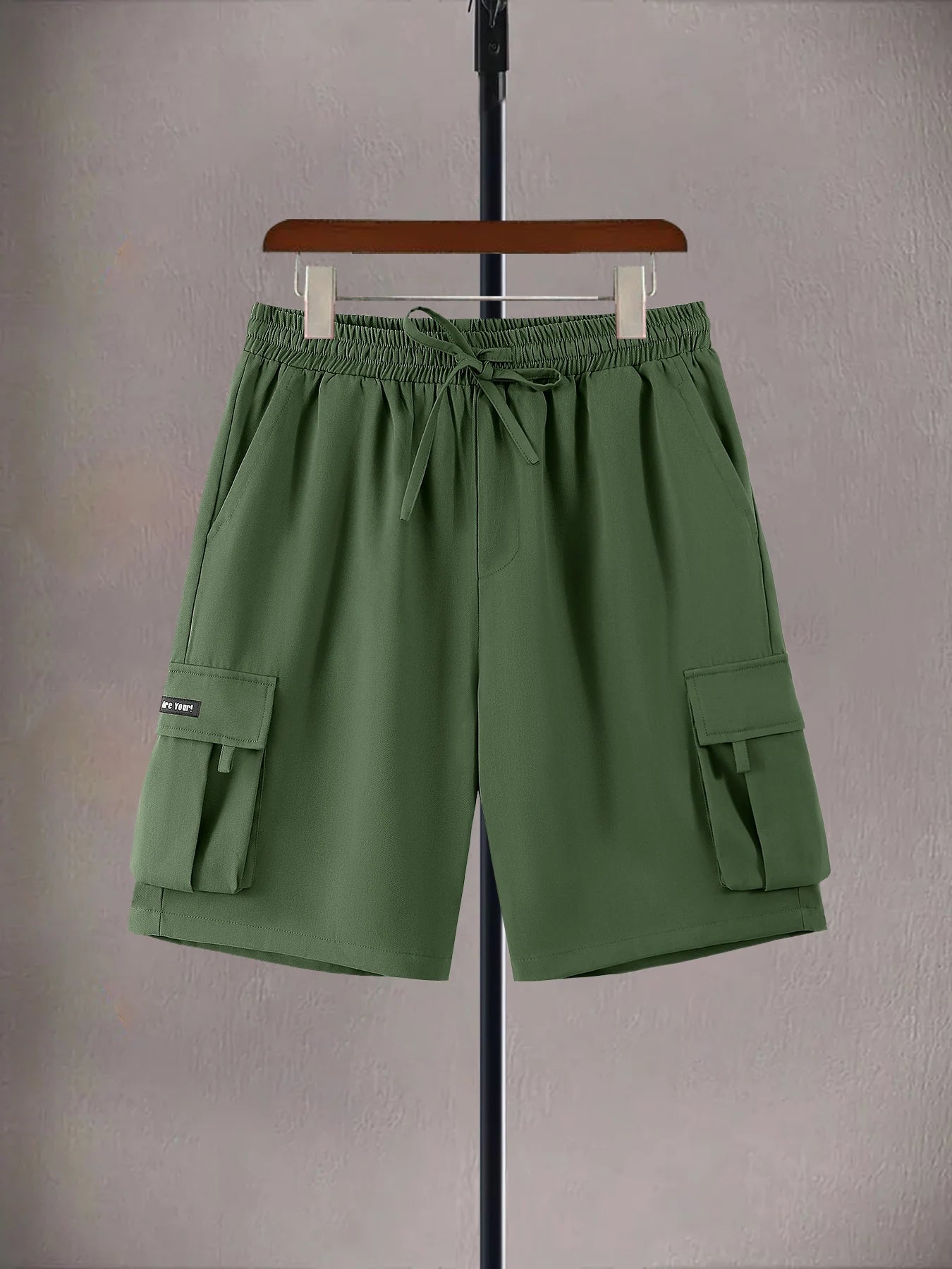 Cargo Multi Pocket Drawstring Casual Shorts Men's Summer Loose Athletic 5 Inch Shorts