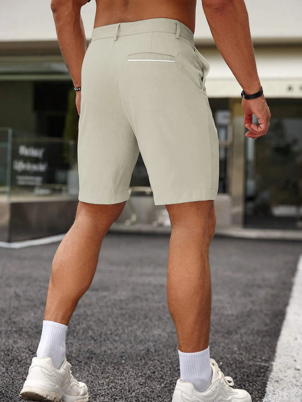 Men's Casual Knee Pants  Comfortable Golf Shorts Lightweight Stretch Casual Hiking Pants Summer Business Streetwear