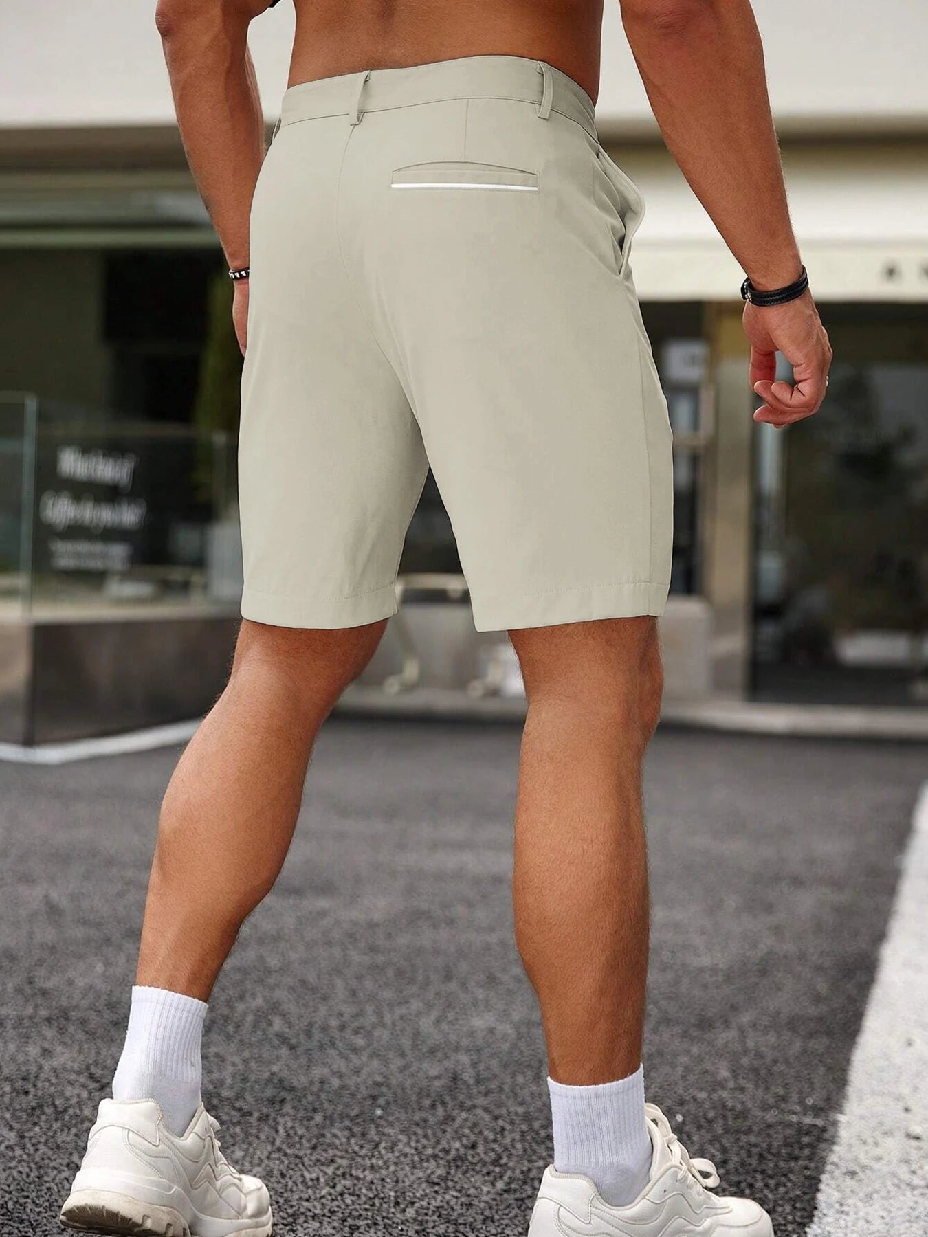 Men's Casual Knee Pants  Comfortable Golf Shorts Lightweight Stretch Casual Hiking Pants Summer Business Streetwear