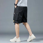 Loose Casual Basketball Shorts for Men Summer Trendy American Style Loose plus Size Workwear Five-Quarter Length Pants
