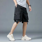 Loose Casual Basketball Shorts for Men Summer Trendy American Style Loose plus Size Workwear Five-Quarter Length Pants