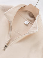2025 New Men's Double-sided Fleece Half-Zip Casual Hoodie Jacket Autumn Winter Polyester Fiber Sporty Loose Fit Fashion Urban