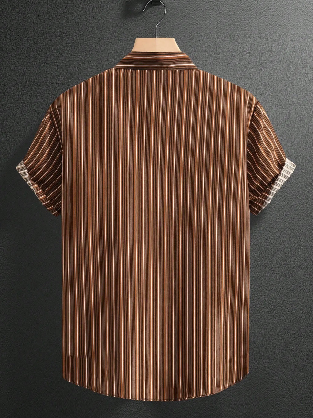 The new men's short-sleeved shirt for summer 2025 is breathable lightweight casual and fashionable with striped prints