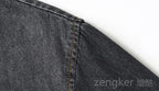 New denim shirt jacket men's casual loose plus size cowboy shirt spring autumn hundred with the tide shirts for men 8XL 7XL