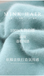 Women's 100% pure mink cashmere V-neck sweater T-shirt solid color knitted fashionable versatile short sleeved pullover sweater