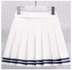 Girls Summer Casual Striped Sailor Collar Short Sleeve Suits 4 6 8 10 12 14 Years Girls JK Style Fashion Tops+Skirts 2pcs Sets