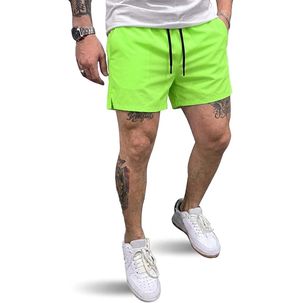 Mens Summer Outdoor Sports Shorts Quick Dry Athletic Workout Shorts with Pockets Lightweight Running Gym and Casual Beach Pants