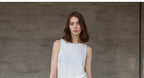 100% Hemp Knitted Thin Tank Top For Women Solid Color Summer Round Neck Sleeveless New Breathable Tops White Tops