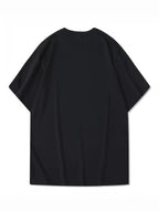 Men's summer 100% pure cotton fashionable casual sports loose mountain print round neck short sleeved T-shirt top