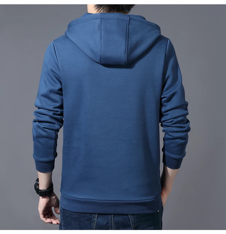 Spring Autumn Casual Hoodie Men Loose Fce Long Sve T-irt Sports Outerwear Comfortable Breathable Cotton Polyester Blend