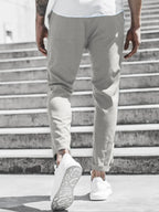 Men's Solid Color Casual Pants with Drawstring Waist Regular Fit Comfy Trousers with Pockets for Spring And Fall