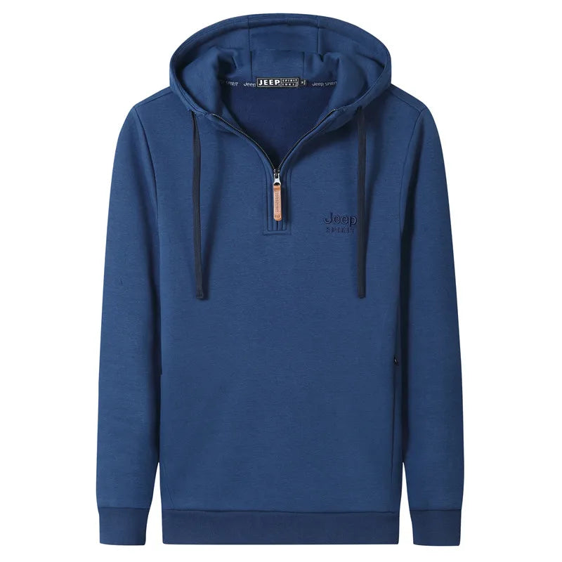 Spring Autumn Casual Hoodie Men Loose Fce Long Sve T-irt Sports Outerwear Comfortable Breathable Cotton Polyester Blend