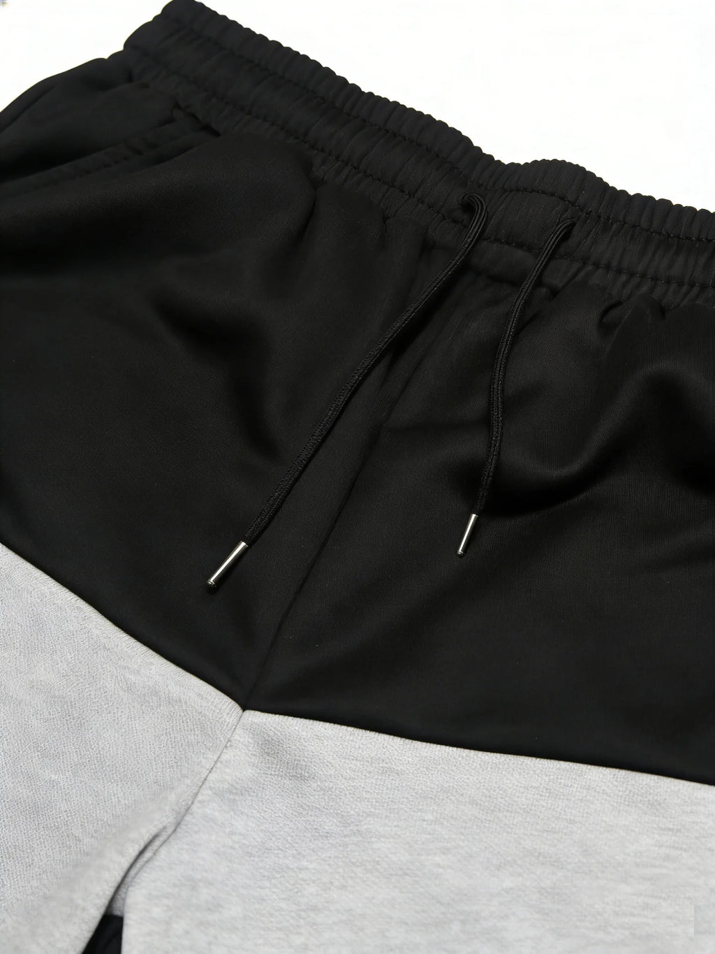 Men's Casual Color Block Short Pants American Loose Straight Leg Five-Quarter Length Summer New Sporty Trendy Polyester Fiber