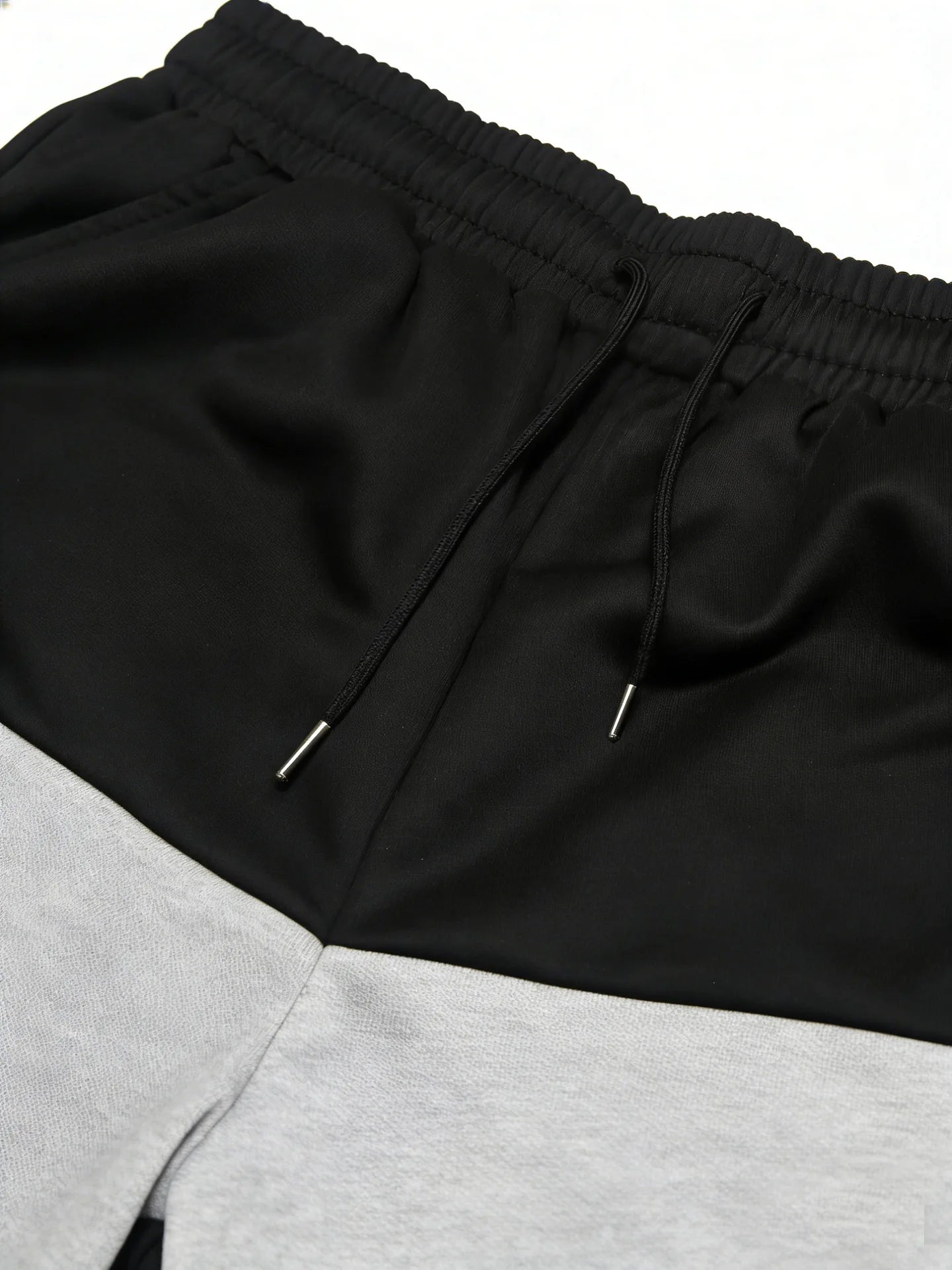 Men's Casual Color Block Short Pants American Loose Straight Leg Five-Quarter Length Summer New Sporty Trendy Polyester Fiber