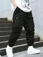 American Retro Printed Cargo Pants Straight Leg Neutral Style Casual Trousers for Men And Women Spring Season Fashion