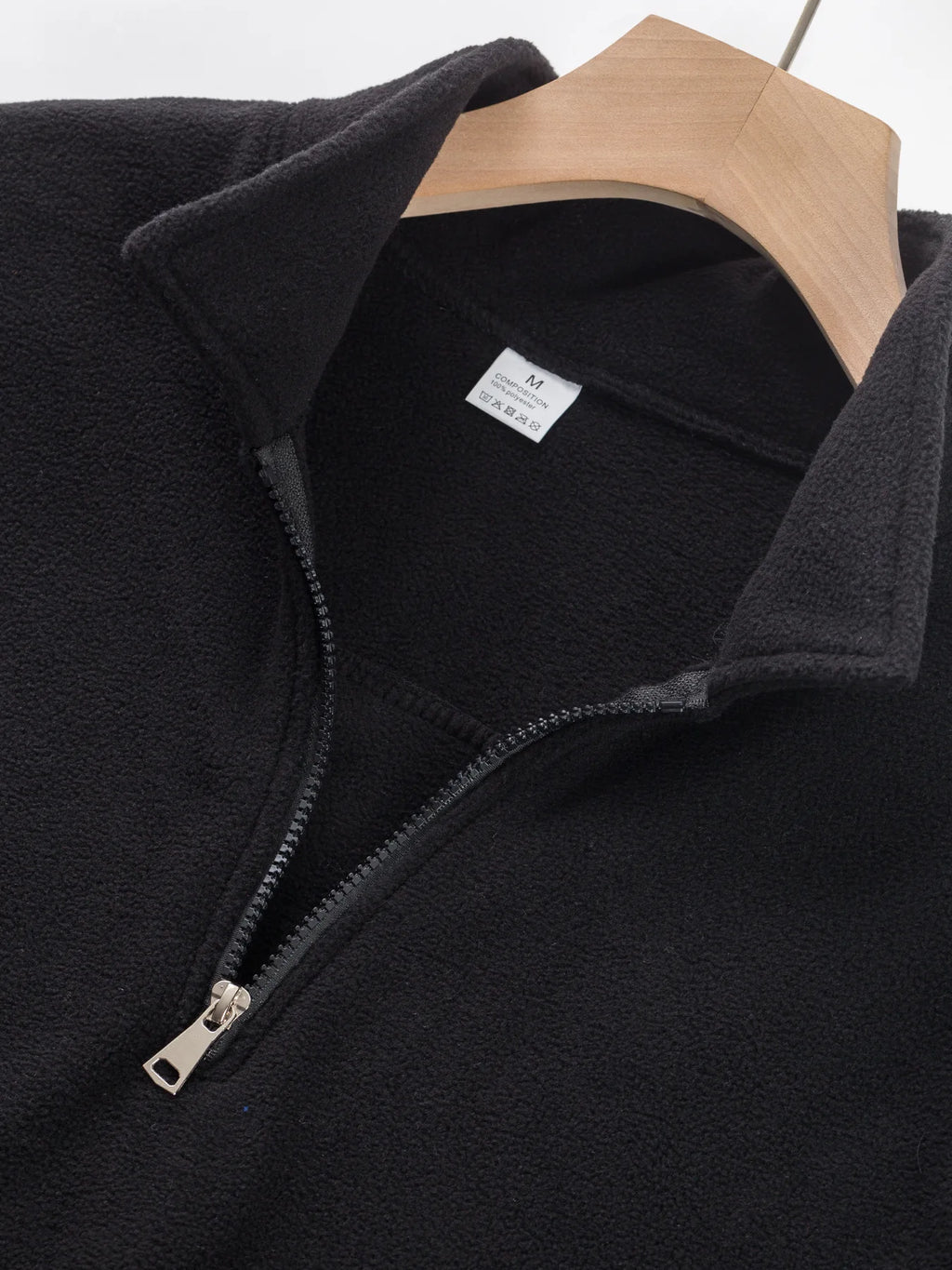 2025 New Men's Double-sided Fleece Half-Zip Casual Hoodie Jacket Autumn Winter Polyester Fiber Sporty Loose Fit Fashion Urban