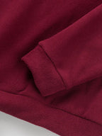 2025 New Men's Double-sided Fleece Half-Zip Casual Hoodie Jacket Autumn Winter Polyester Fiber Sporty Loose Fit Fashion Urban