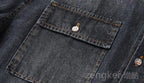 New denim shirt jacket men's casual loose plus size cowboy shirt spring autumn hundred with the tide shirts for men 8XL 7XL