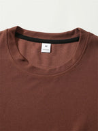 summer Casual breathable Men Tops Patchwork pocket sports pullover Textured Male Loose round collar short sleeve men T-shirts