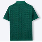Summe Embroidery Men's Short Sleeved Fashion knitted Shirt 2025 Men's Business Solid Color Casual Button Cardigan POLO Shirt Top