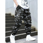 American Retro Printed Cargo Pants Straight Leg Neutral Style Casual Trousers for Men And Women Spring Season Fashion