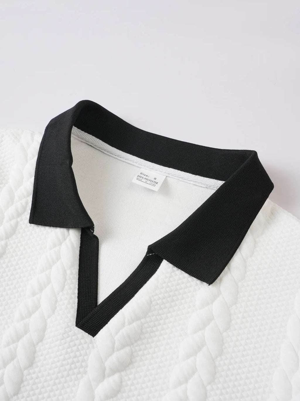 Men's Casual Knitted Polo Shirt Short Sleeve Pure Color Business Style Neck Roll up Summer Fashion City Wear for 24-35 Years Old