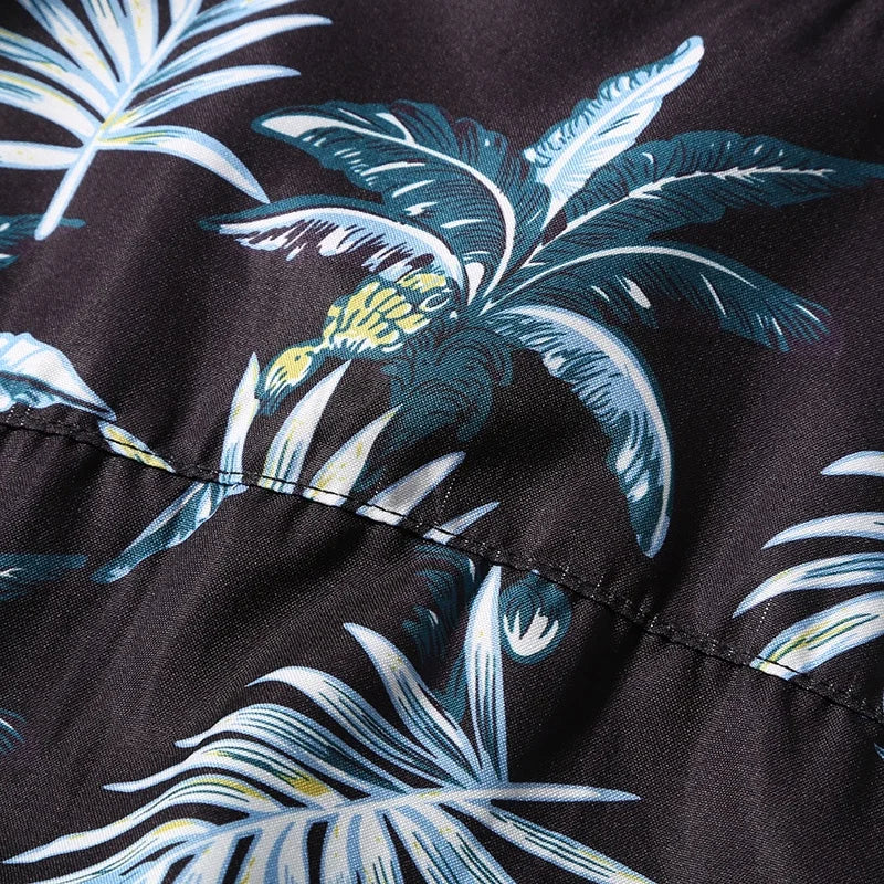 Men's Summer Short Sleeve Printed Shirt Thin Beach Shirt Men's Clothing Turtle Neck Polo  Shirt for Men Casual Top
