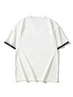 summer Casual breathable Men Tops Patchwork pocket sports pullover Textured Male Loose round collar short sleeve men T-shirts