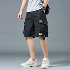 Loose Casual Basketball Shorts for Men Summer Trendy American Style Loose plus Size Workwear Five-Quarter Length Pants