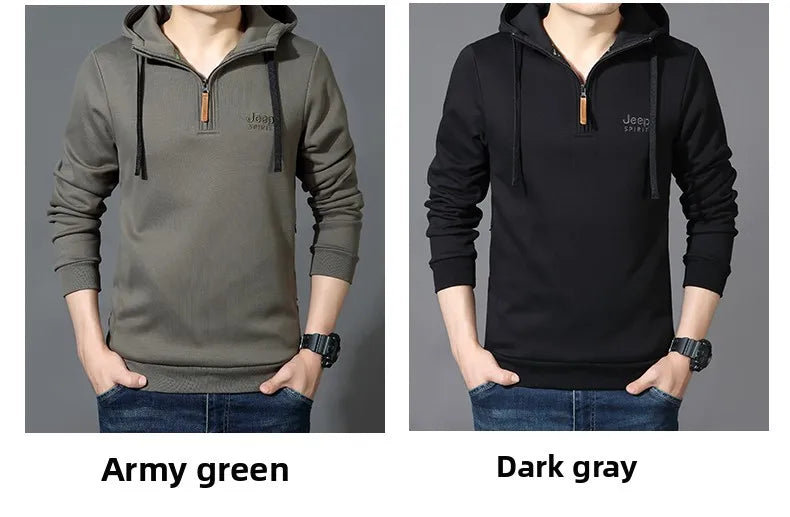 Spring Autumn Casual Hoodie Men Loose Fce Long Sve T-irt Sports Outerwear Comfortable Breathable Cotton Polyester Blend