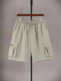 Cargo Multi Pocket Drawstring Casual Shorts Men's Summer Loose Athletic 5 Inch Shorts